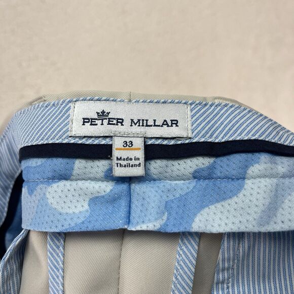 Size 33 - PETER MILLAR SALEM‎ HIGH DRAPE PERFORMANCE SHORT ME0EB82 Beige - Picture 9 of 10